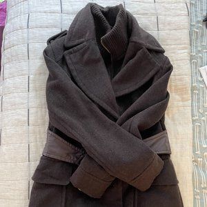 Dark Brown Winter Coat Wool